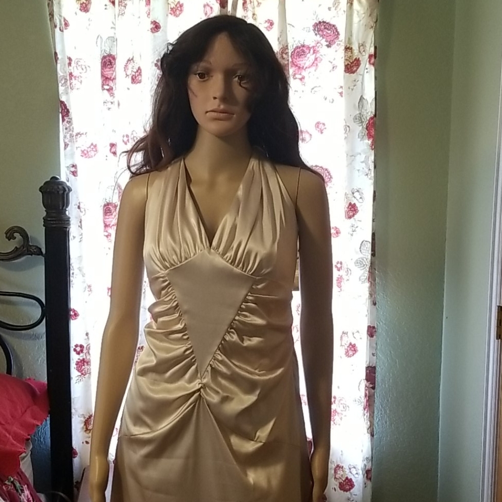 Champagne evening dress